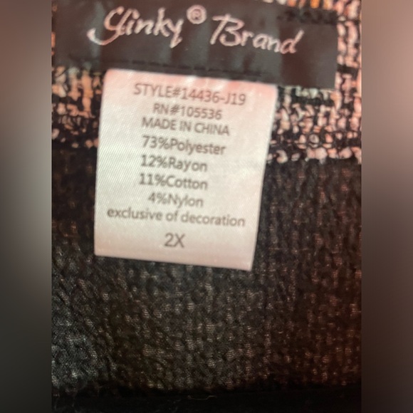 Gorgeous Slinky Tweed Open Front Fringed Edged Jacket Woman’s Size 2X NWOT - Picture 10 of 10